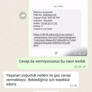 Kamil Koç Otobüs Yaşanan Eziyet