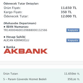 Sahibinden'e Öneri Şikayet