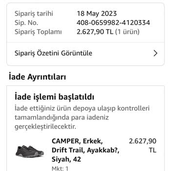 Amazon 1 Aydır Para İadesi Yapmadı