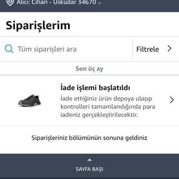 Amazon 1 Aydır Para İadesi Yapmadı