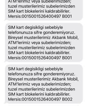Akbank Sim Kart Blokesi Kaldıramıyorum