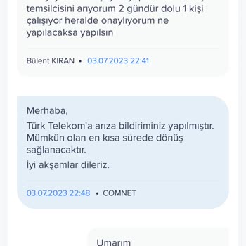 Comnet Com.net İnternet Sorunu