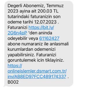 D-Smart Bana Ücretsiz Üyelik Dedi 200 Liralık Fatura Vermiş Aylık