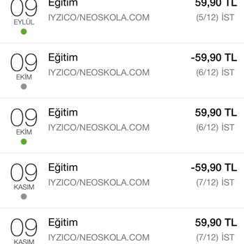 Neo Skola Neo Skala Üyelik İptali