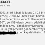 Turkcell 1 GB Tanımlaması