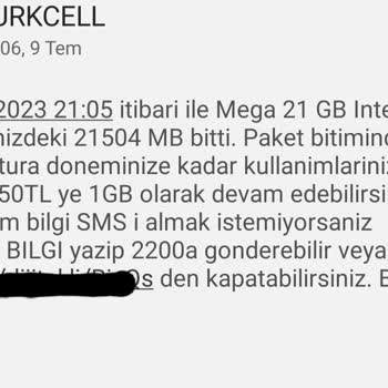 Turkcell 1 GB Tanımlaması