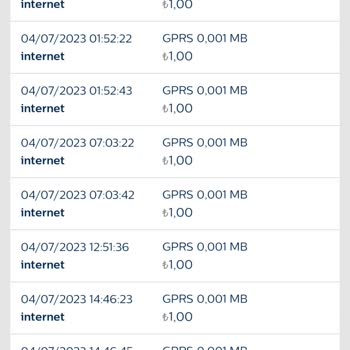 Türk Telekom Faturasız Hattımdan GPRS Ücreti Kesintisi