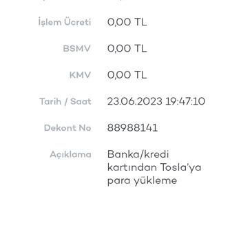 Tosla Hesaba Yüklediğim Parayı Alıyor