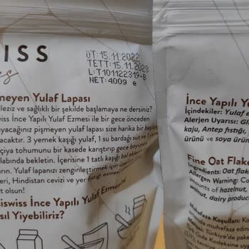 Patiswiss Yulaf Ezmesin Kabuğu