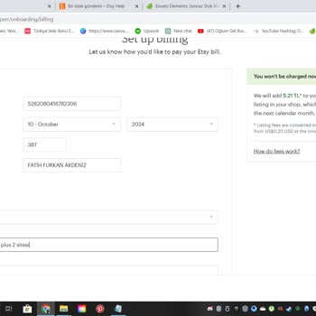 Etsy.com Etsy Set Up Billing