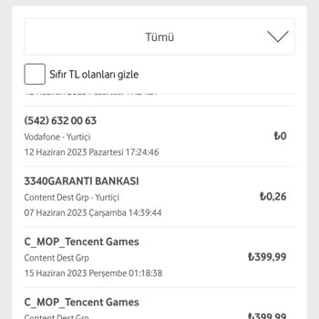 Vodafone Yanımda İznim Dışında Alışveriş Onayı