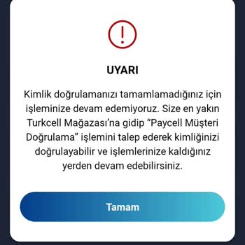 Paycell Kimlik Doğrulama Hatası
