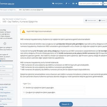 "BTK" Yurt Dışı Kayıtlı Cihaza Hat Eşleştirme Hatası