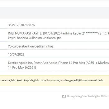 BTK IMEI Kayıt Ve Servis Yok Durumu