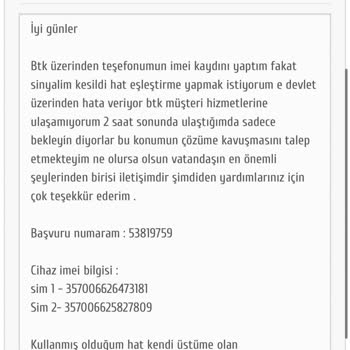 BTK Aynı Bilgilerle Kayıt Mevcut