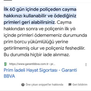 Garanti BBVA Sigorta Cayma Hakkım İstiyorum