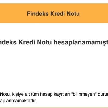 Findeks Notum "1322" Ama VakıfBank Hatası Yüzünden "0" Gözüküyor.
