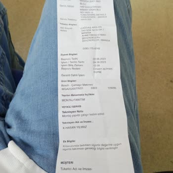 Bosch Marka Çamaşır Makinesi Kötü Yıkama Ve Sorunu Bulamayan Servis