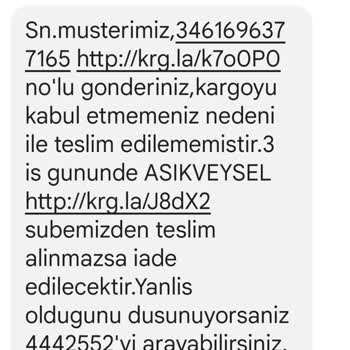 Aras Kargo Aşık Veysel Şubesi Kötü Hizmet