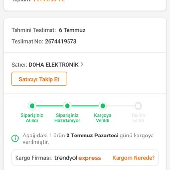 Trendyol Express Kargomun Teslimatını Yapmıyor.