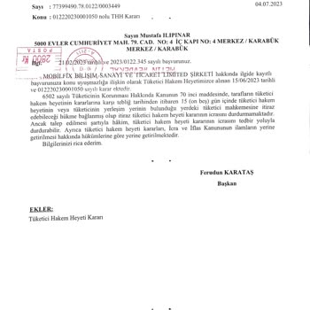 Mobilfix Bilişim Para İadesi Yapılmıyor