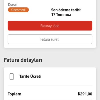 Vodafone Tarife Zammı