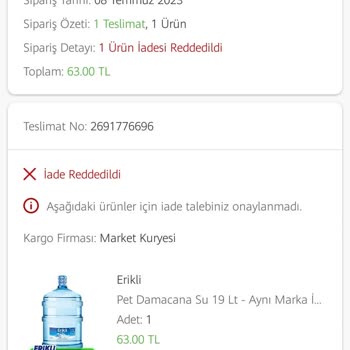 Esenler Erikli Su, Ağzı Patlamış Su Teslim Ediyor