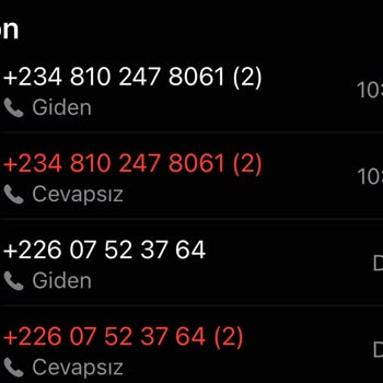 WhatsApp Bilinmeyen Numara