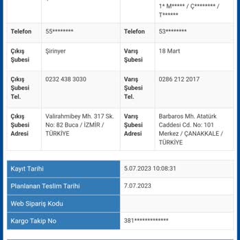 Sürat Kargo İzmir Aktarmada Bekleyen Kargom