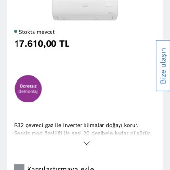 Bosch Teknik Servis Klima Demontajı İçin 300 TL Para Aldı