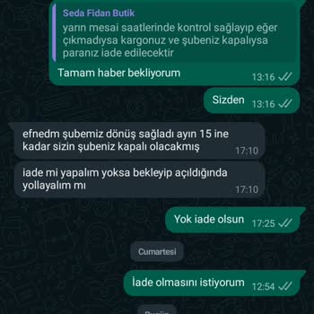 Sedafidanbutik.com Tarafıma Ulaşmayan Ürün