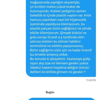 A101 Den Aldığım Çıt Kırıldım Kraker Hamurunda Plastik Naylon Çıktı.!