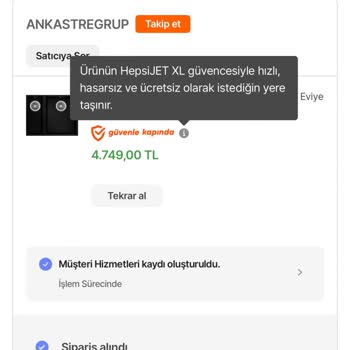 Hepsijet Kargo İle Gelecek Olan Üründen Haber Yok