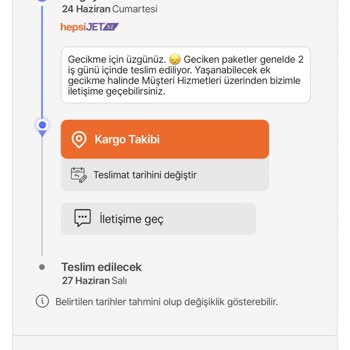Hepsijet Kargo İle Gelecek Olan Üründen Haber Yok