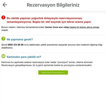 Enuygun Ödeme Alınmasına Rağmen Rezervasyon Yapmıyor