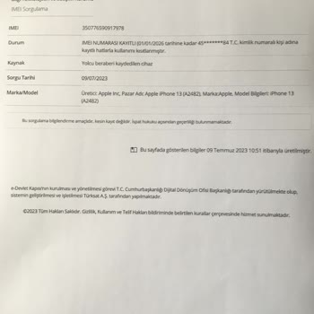 BTK (Bilgi Teknolojileri ve İletişim Kurumu) Yurt Dışından Gelen Kayıt Yapılmış Telefona Yeni Hat Aldık Servis Yok.