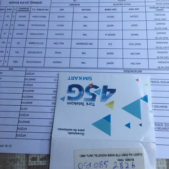 BTK (Bilgi Teknolojileri ve İletişim Kurumu) Yurt Dışından Gelen Kayıt Yapılmış Telefona Yeni Hat Aldık Servis Yok.