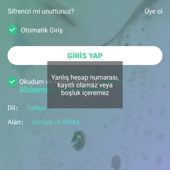 Setracker 2 Yanlış Hesap Uyarısı