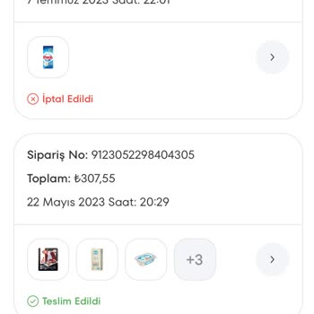 A101 Kapıda Uygulaması Sipariş İptali
