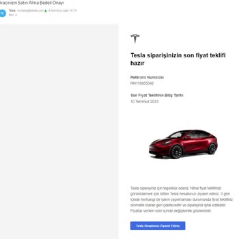 Tesla Türkiye Araç Siparişimi Son Fiyat Onay Gününden Önce İptal Etti