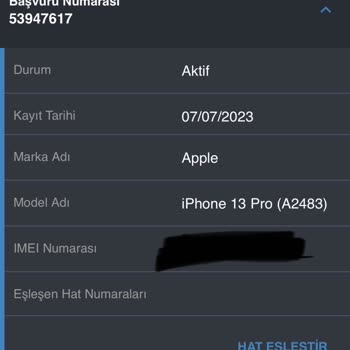 E-Devlet  IMEI Numara Eşleştiremiyorum