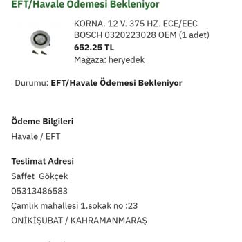 PttAVM Yanlış Havale EFT