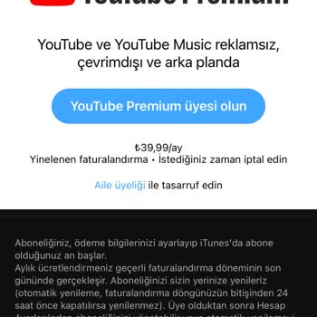 Youtube.com Premium Ücreti Çekti Ama Üyelik Aktif Olmadı
