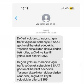Kamil Koç 24 Haziran İzmir Otobüs Gecikme&bilet İadesi
