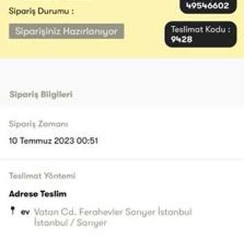 Şok Market Siparişimi Getirmiyor
