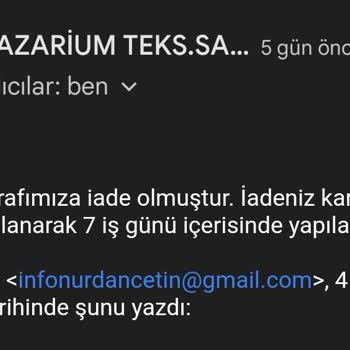 Pazarium Bana Ulaşmayan Kargonun Ücretini Benden Kestiler.