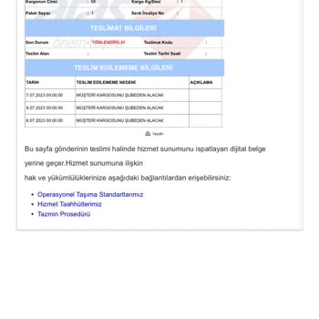 Aras Kargo Arar Kargo Cennet Şubesi Kafasına Göre İş Yapması
