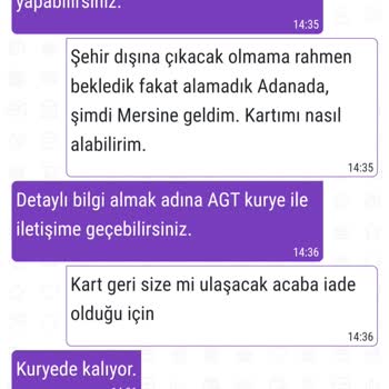 AGT Kurye (aynigunteslim.com) Hadi Mastercard Kurye