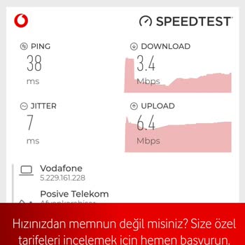 Vodafone'un İnternetinin Vasat Olması