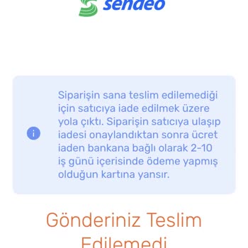 Sendeo Ürünümü Getirmeden Geri Yolladılar